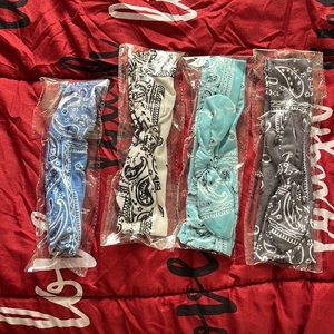 4 colors bandana headbands